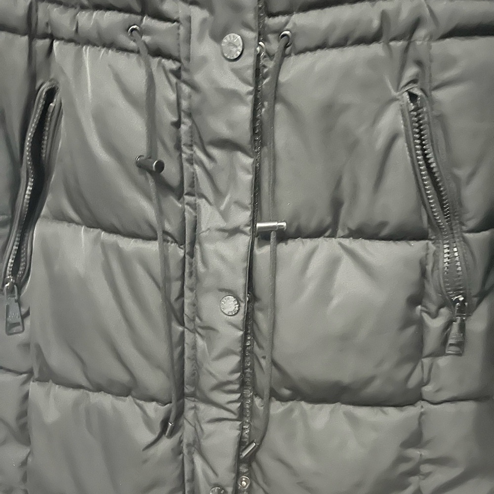 Steve Madden Black Hooded Puffer Jacket - Picture 2 of 4